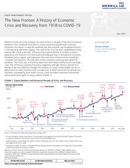 The New Frontier: a History of Economic Crisis and Recovery from 1918 to COVID-19