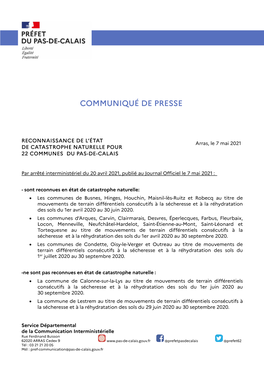 Communiqué De Presse