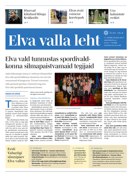 Elva Vald Tunnustas Spordivald Konna Silmapaistvamaid Tegijaid