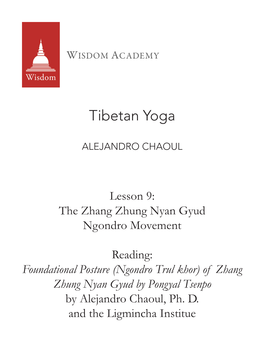 Tibetan Yoga Tibetan Yoga ALEJANDRO CHAOUL