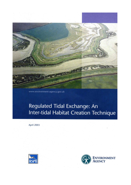 Regulated Tidal Exchange: an Inter-Tidal Habitat Creation Technique Introduction