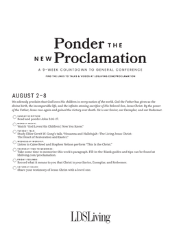Ponder the New Proclamation.Pdf