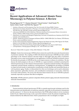 Recent Applications of Advanced Atomic Force Microscopy in Polymer Science: a Review