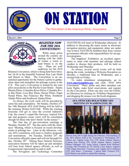 Newsletter 3-1-2016