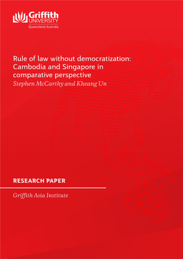 Rule of Law Without Democratization: Cambodia and Singapore in Comparative Perspective