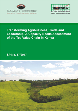 A Capacity Needs Assessment of the Tea Value Chain in Kenya