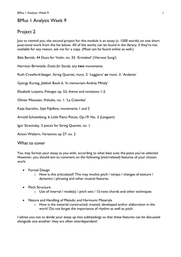 Bmus 1 Analysis Week 9 Project 2