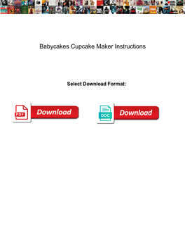 Babycakes Cupcake Maker Instructions