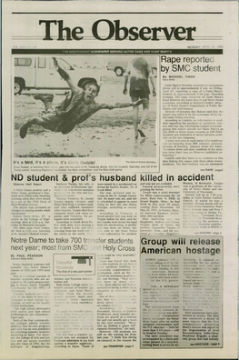 Rape Reported by SMC Student Killed in Accident ND Student & Prof's