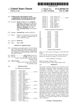 (12) United States Patent (10) Patent No.: US 6,469,065 B1 Garvey Et Al