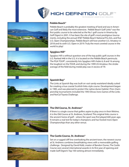 Pebble Beach® Spyglass Hill® Spanish