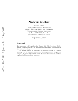 Algebraic Topology