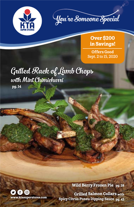 Grilled Rack of Lamb Chops with Mint Chimichurri Pg