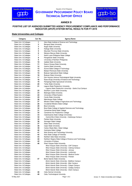 State Universities and Colleges