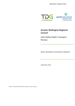 Greater Wellington Regional Council Hutt Valley Public Transport Review