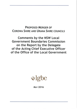 Corowa and Urana 1 Local Government Boundaries Commission