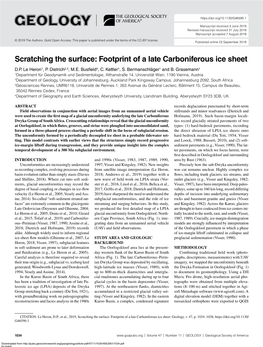 Footprint of a Late Carboniferous Ice Sheet D.P