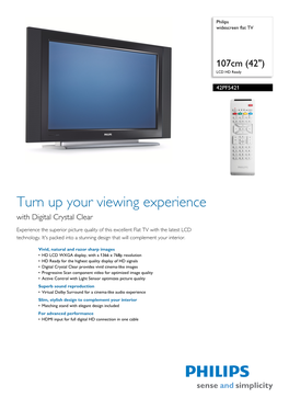42PF5421/10 Philips Widescreen Flat TV