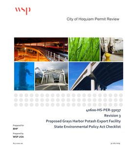 City of Hoquiam Permit Review 40600-HS-PER-55037 Revision 3