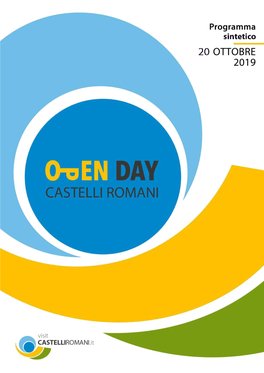 Open Day Castelli Romani 2019 - 3ª Edizione