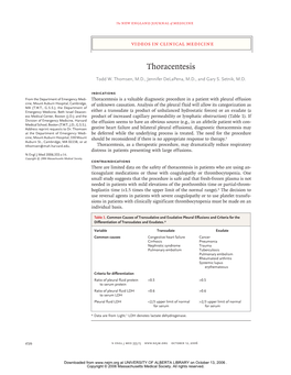 Thoracentesis