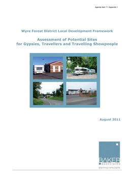 Assessment of Potential Sites for Gypsies, Travellers and Travelling Showpeople