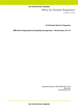 NNB Genco Organisational Capability Arrangements – Workstreams 12 to 15