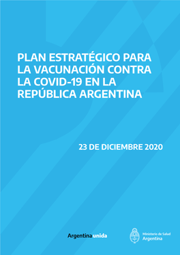 Plan Estratégico Para La Vacunación Contra La COVID-19 En Argentina