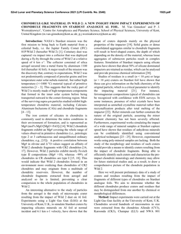 Chondrule-Like Material in Wild 2: a New Insight from Impact Experiments of Chondrule Fragments on Stardust Analogue Al Foil