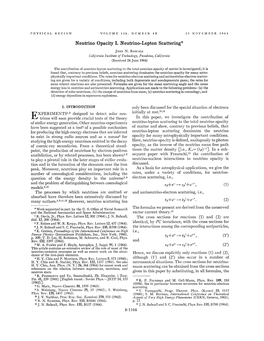 Neutrino Opacity I. Neutrino-Lepton Scattering*