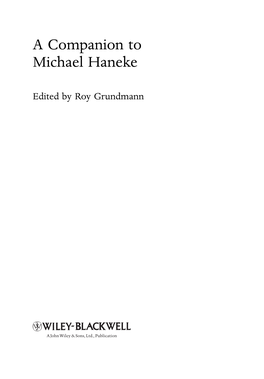 A Companion to Michael Haneke