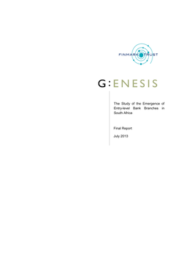 The Study of the Emergence of Entry-Level Bank Branches in South Africa