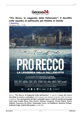 Il Docufilm Sulla Squadra Di Pallanuoto Più Titolata Al Mondo