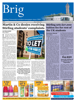 Martin & Co Denies Receiving Stirling Students' Complaints