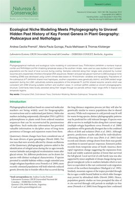 Ecological Niche Modeling Meets Phylogeography to Unravel Hidden Past History of Key Forest Genera in Plant Geography: Podocarpus and Nothofagus