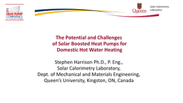 The Potential and Challenges of Solar Boosted Heat Pumps for Domestic Hot Water Heating