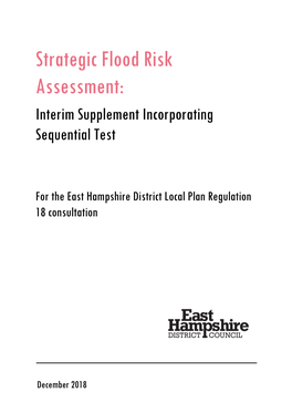 Strategic Flood Risk Assessment: Interim Supplement Incorporating Sequential Test