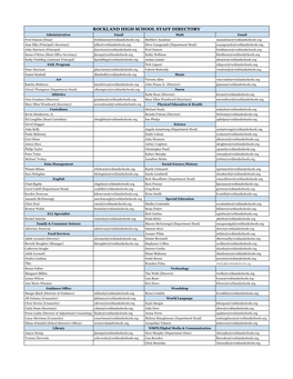 RHS Directory Information