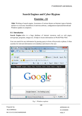 Search Engines and Cyber Hygiene Exercise - 11