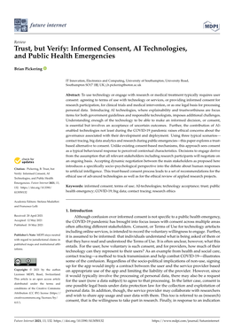 Informed Consent, AI Technologies, and Public Health Emergencies