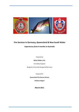 Fire Services in Germany, Queensland & New South Wales