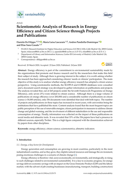 Scientometric Analysis of Research in Energy Efficiency and Citizen