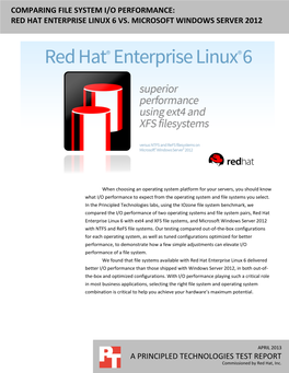 Comparing Filesystem Performance: Red Hat Enterprise Linux 6 Vs