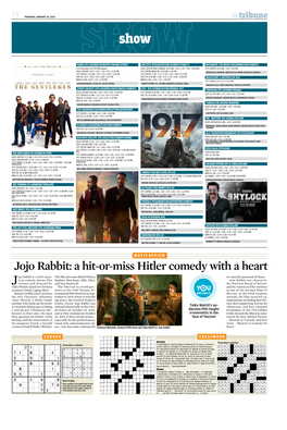 Jojo Rabbit: a Hit-Or-Miss Hitler Comedy with a Heart Ojo Rabbit Is a 2019 Amer- the Film Also Stars Rebel Wilson, Its Comedic Portrayal of Nazis