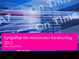 Lyngallup Om Ministrenes Karakterbog 2010