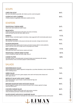 Soups Starters Salads