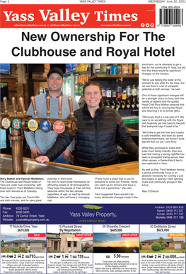 New Ownership for the Clubhouse and Royal Hotel