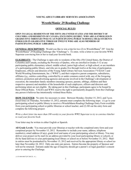 Wrestlemania 29 Reading Challenge