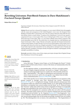 Rewriting Universes: Post-Brexit Futures in Dave Hutchinson’S Fractured Europe Quartet