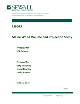 Maine Wood Volume and Projection Study